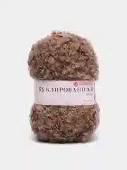 Светло-коричневый пряжа Пехорка Буклированная 30% мохер, 20% шерсть, 50% акрил, 200г 220м