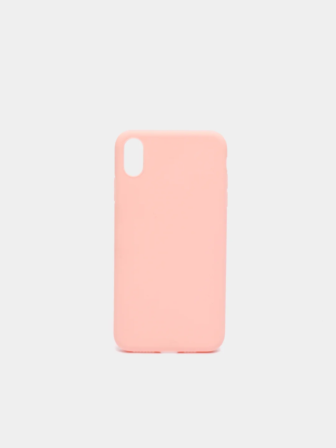 Розовый чехол для Apple iPhone XS Max силиконовый, матовый, однотонный