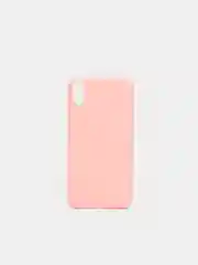 Розовый чехол для Apple iPhone XS Max силиконовый, матовый, однотонный