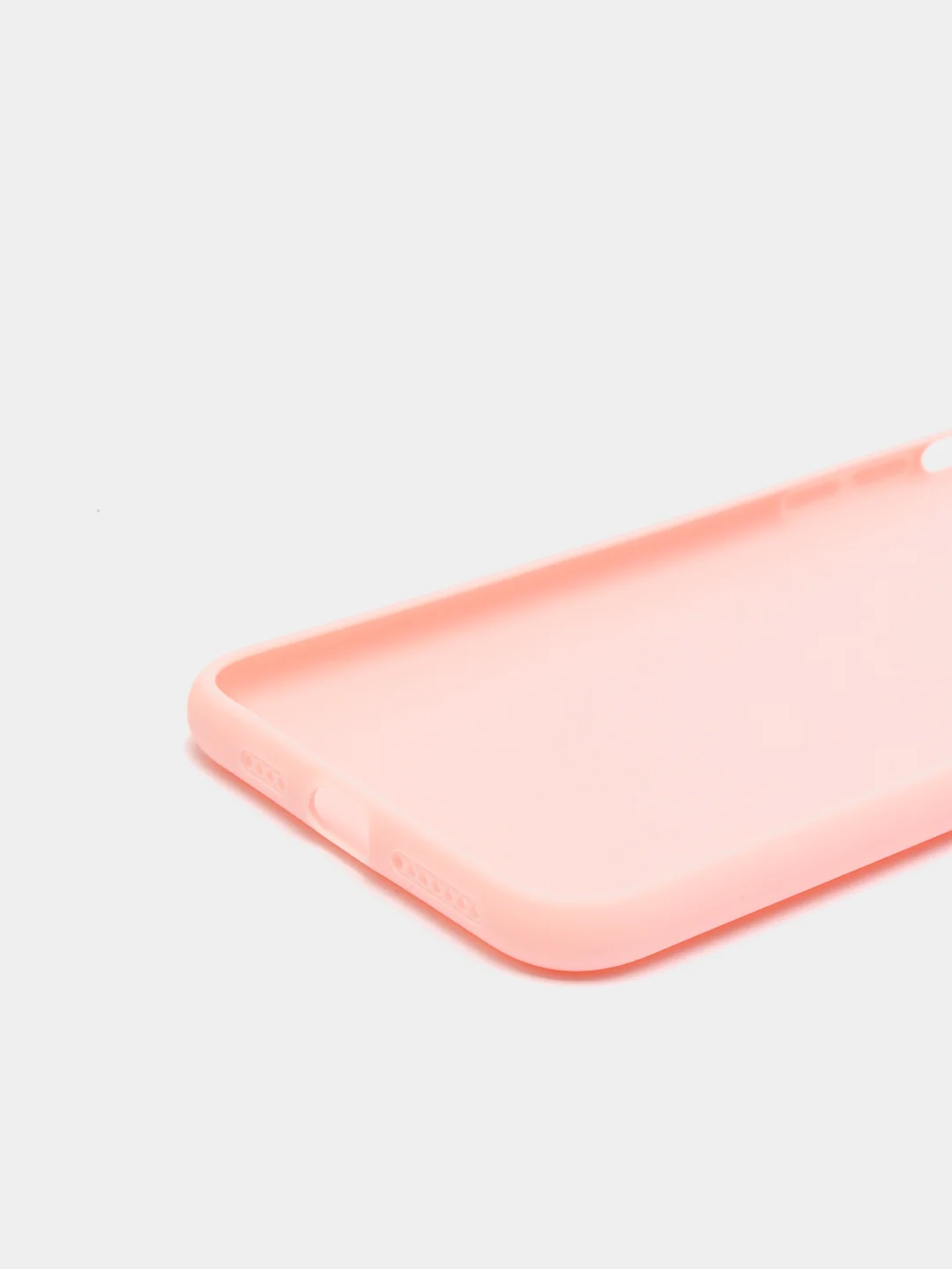 Розовый чехол для Apple iPhone XS Max силиконовый, матовый, однотонный