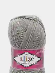Серый металлик пряжа  Носочная Alize Superwash Comfort Socks 75% Шерсть 25% Полиамид 100г 420м