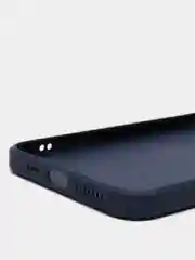 Серый чехол для iPhone Xr/ 11/ 12/ mini/ Pro/ ProMax, силиконовый со стеклянной панелью