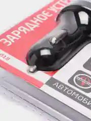 Устройство зарядное автомобильное, 1 выход, 2xUSB, 2А, 12/24В пластик, металл