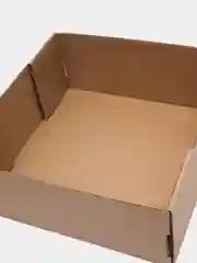 Бежевый коробка картонная самосборная, 4 объёма