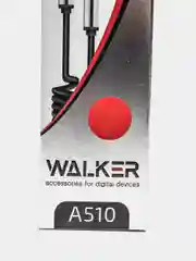 Красный кабель AUX WALKER WCA-510, с пружиной, 3,5 x 3,5 мм