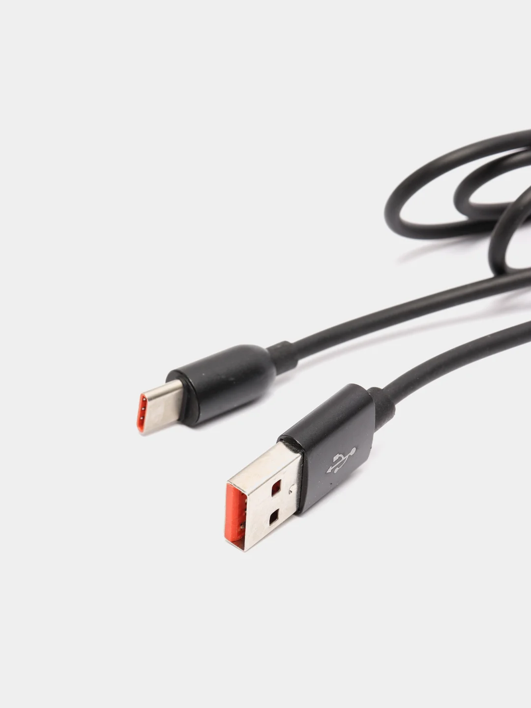 Черный кабель USB - Type-C WALKER C725, с металлическими разъемами