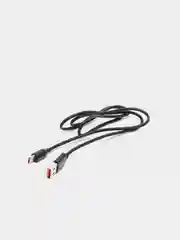 Черный кабель USB - Type-C WALKER C725, с металлическими разъемами