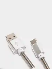 Белый кабель USB - Type-C Walker C720, с пружинами