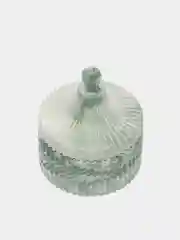 Зеленый кашпо из гипса