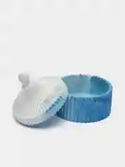 Синий кашпо из гипса