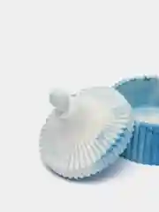 Синий кашпо из гипса