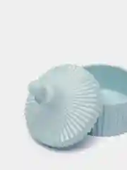 Голубой кашпо из гипса
