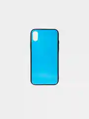 Голубой чехол iPhone 6 / 6s / 7 / 8 / X / Xs / 7 Plus / 8 Plus / 5 / 5s / Se стеклянная панель
