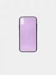 Сиреневый чехол iPhone 6 / 6s / 7 / 8 / X / Xs / 7 Plus / 8 Plus / 5 / 5s / Se стеклянная панель