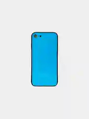 Голубой чехол iPhone 6 / 6s / 7 / 8 / X / Xs / 7 Plus / 8 Plus / 5 / 5s / Se стеклянная панель