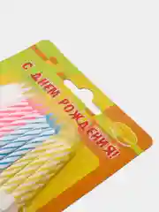 Свечи для торта с держателями ПатиБум, Мини, 2-х цветные, 6 см, 24 шт