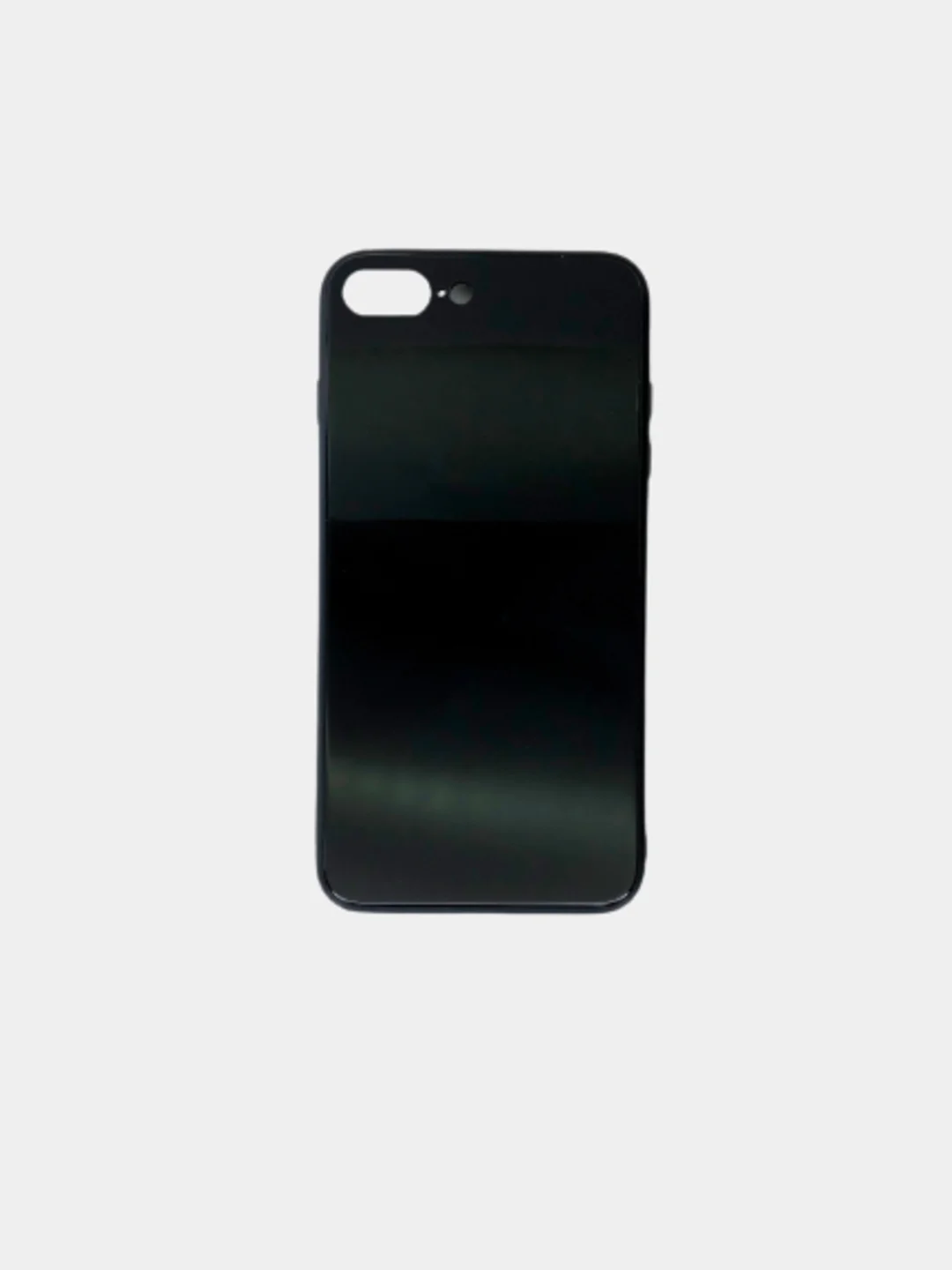 Черный чехол iPhone 6 / 6s / 7 / 8 / X / Xs / 7 Plus / 8 Plus / 5 / 5s / Se стеклянная панель