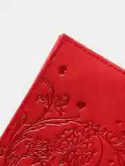 Красный обложка для паспорта из натуральной кожи "Вдохновение", тиснение