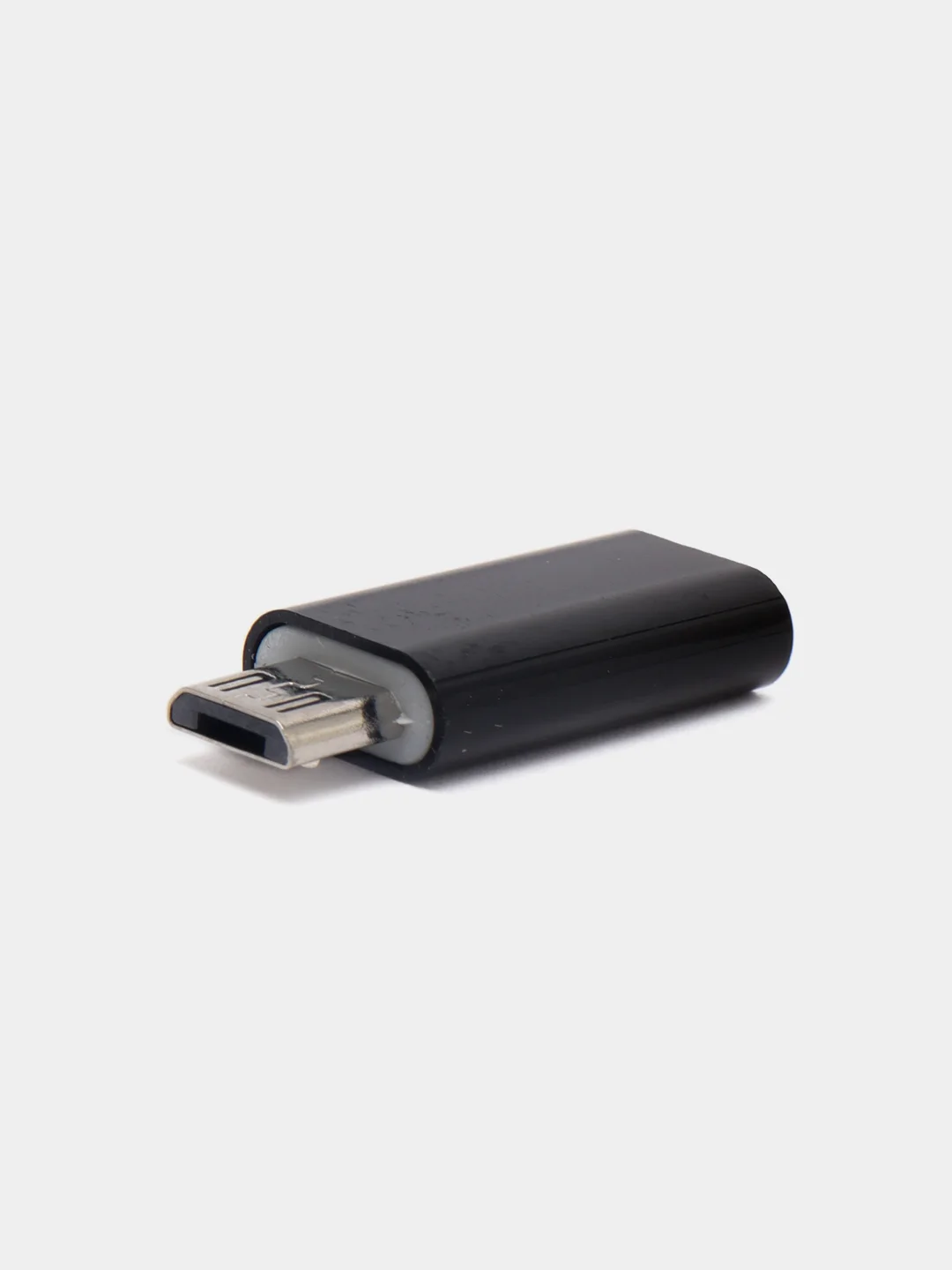 Черный адаптер переходник USB Type C на micro USB