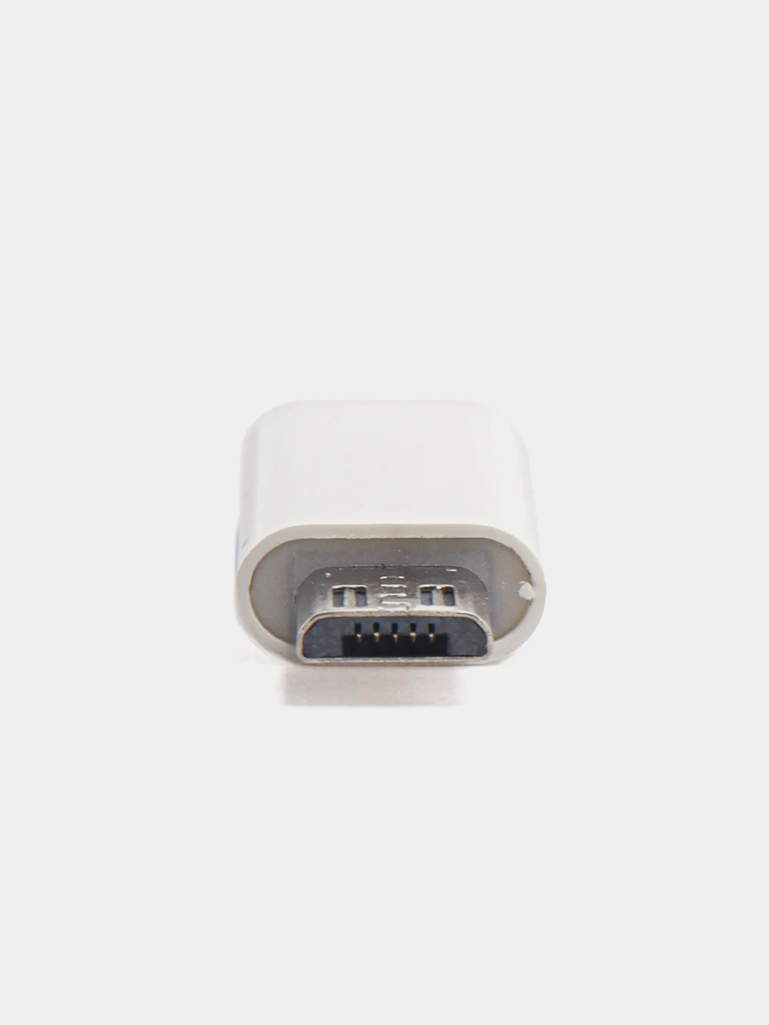 Белый адаптер переходник USB Type C на micro USB
