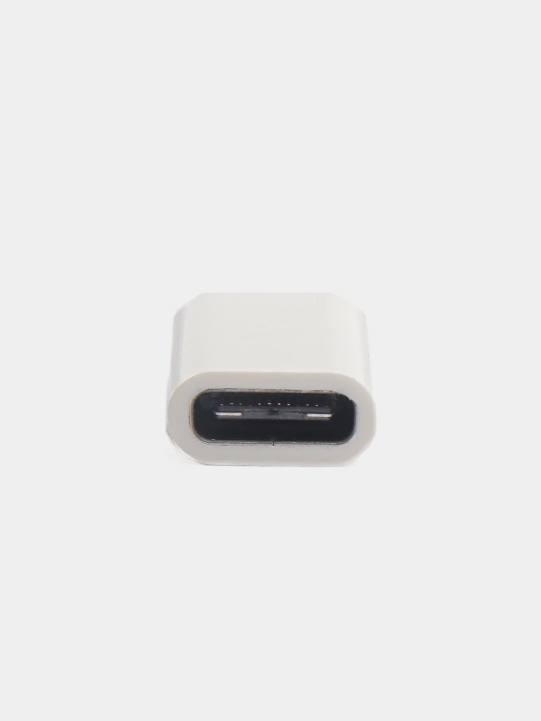Белый адаптер переходник USB Type C на micro USB