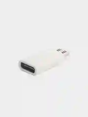 Белый адаптер переходник USB Type C на micro USB