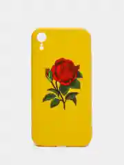 Желтый чехол с розой, чехол для iPhone 6+, 6s+, 7+, 8+, X, XS, XS max