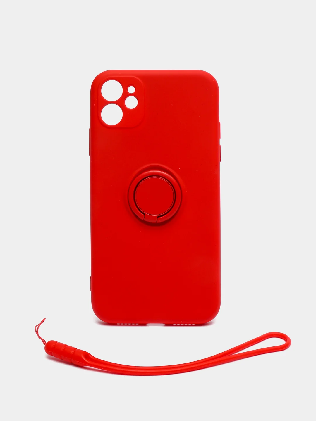 Красный чехол с кольцом для iPhone 12 Pro, 12, 12 mini, 11, XR