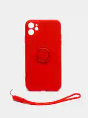 Красный чехол с кольцом для iPhone 12 Pro, 12, 12 mini, 11, XR