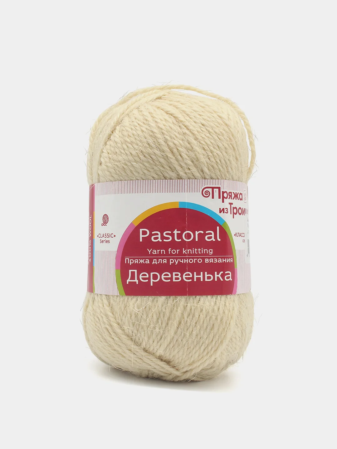 Прозрачный пряжа Троицкая Деревенька 100% Шерсть 100г 170м
