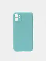 Бирюзовый чехол Silicon Case iPhone 11/12/12PRO MAX с защитой камеры с бархатной подкладкой БЕЗ LOGO
