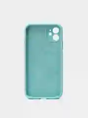 Бирюзовый чехол Silicon Case iPhone 11/12/12PRO MAX с защитой камеры с бархатной подкладкой БЕЗ LOGO