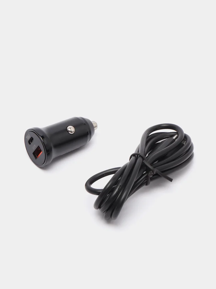Черный автомобильное зарядное устройство USB 2,4A BOROFONE BZ18,BZ18A PD20W Quick Charge 3.0