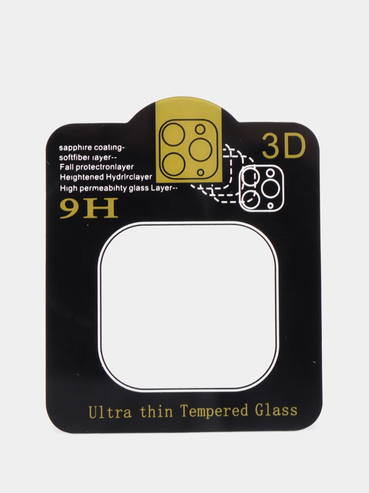 Защитное стекло iPhone 11 / 12 Pro / 12 Pro Max / 12 mini / Pro Max на камеру 3D Айфон