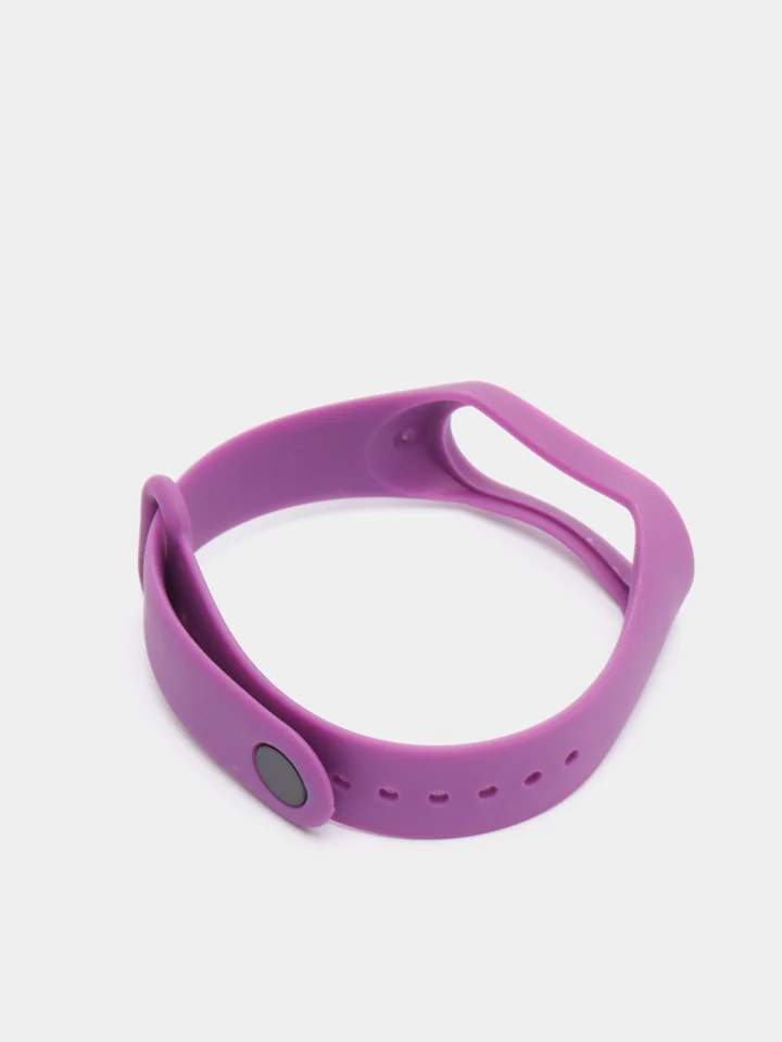 Фиолетовый силиконовый ремешок для фитнес браслета Xiaomi Mi Band 4, Mi Band 3
