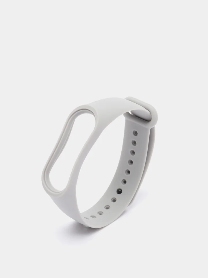 Серый силиконовый ремешок для фитнес браслета Xiaomi Mi Band 4, Mi Band 3