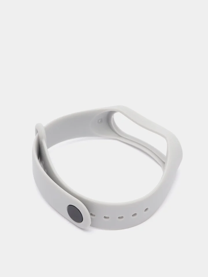 Серый силиконовый ремешок для фитнес браслета Xiaomi Mi Band 4, Mi Band 3
