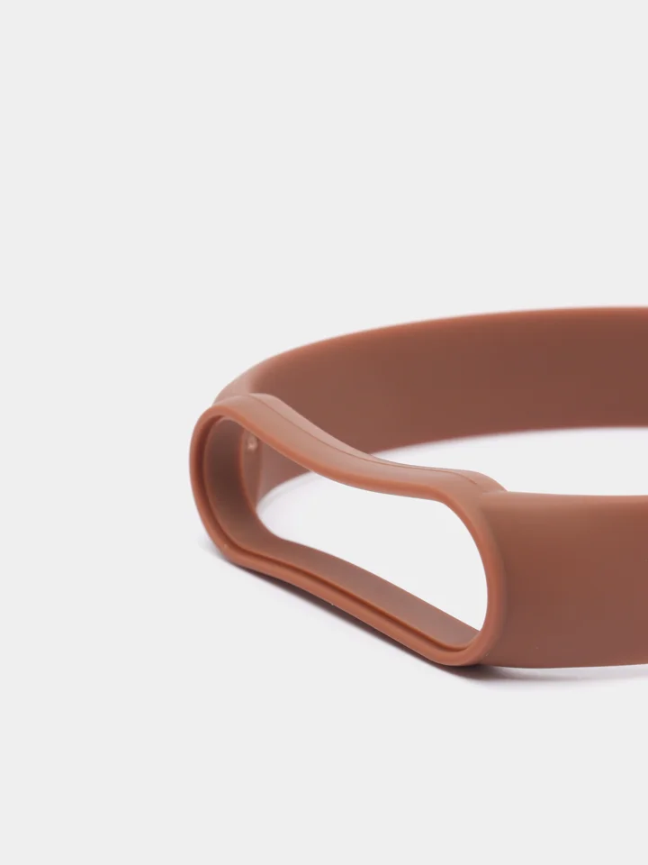 Коричневый силиконовый ремешок для фитнес-браслетов Xiaomi Mi Band 5 / 6