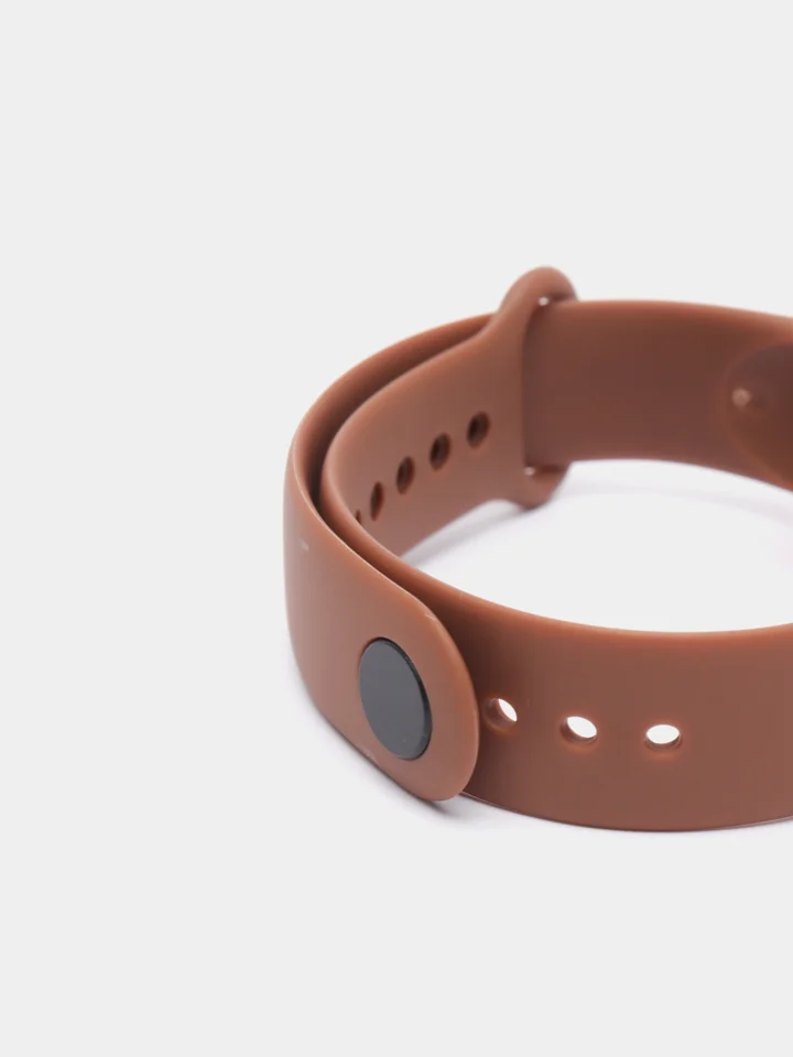 Коричневый силиконовый ремешок для фитнес-браслетов Xiaomi Mi Band 5 / 6