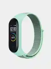 Бирюзовый нейлоновый ремешок для фитнес-браслетов Xiaomi Mi Band 3 / 4 / 5 / 6