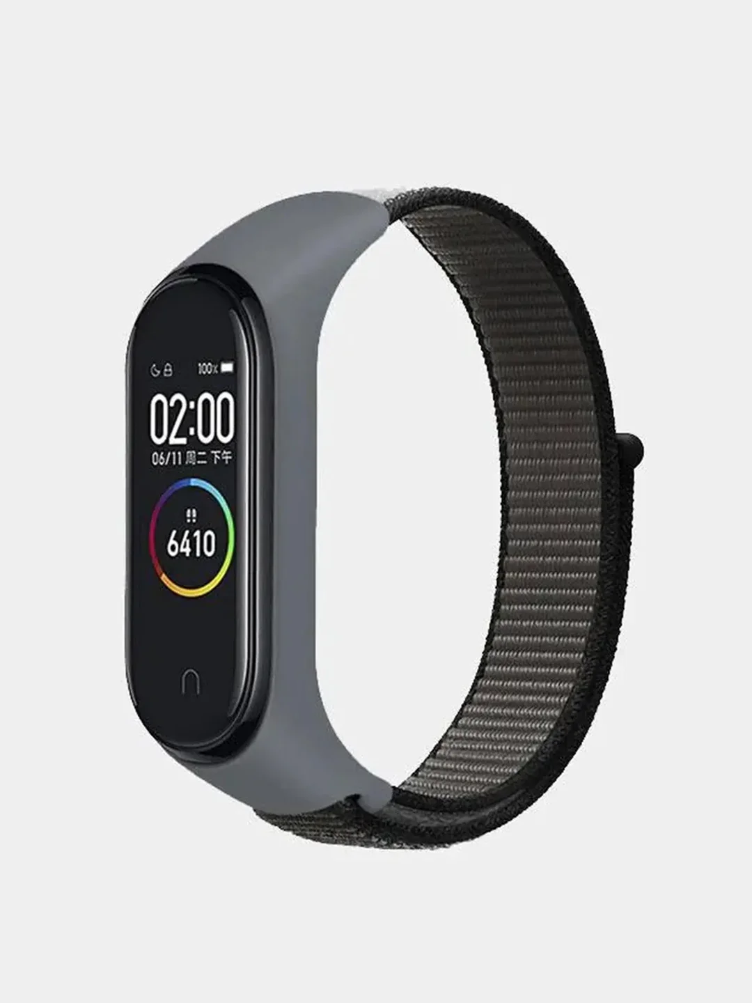 Серый меланж нейлоновый ремешок для фитнес-браслетов Xiaomi Mi Band 3 / 4 / 5 / 6