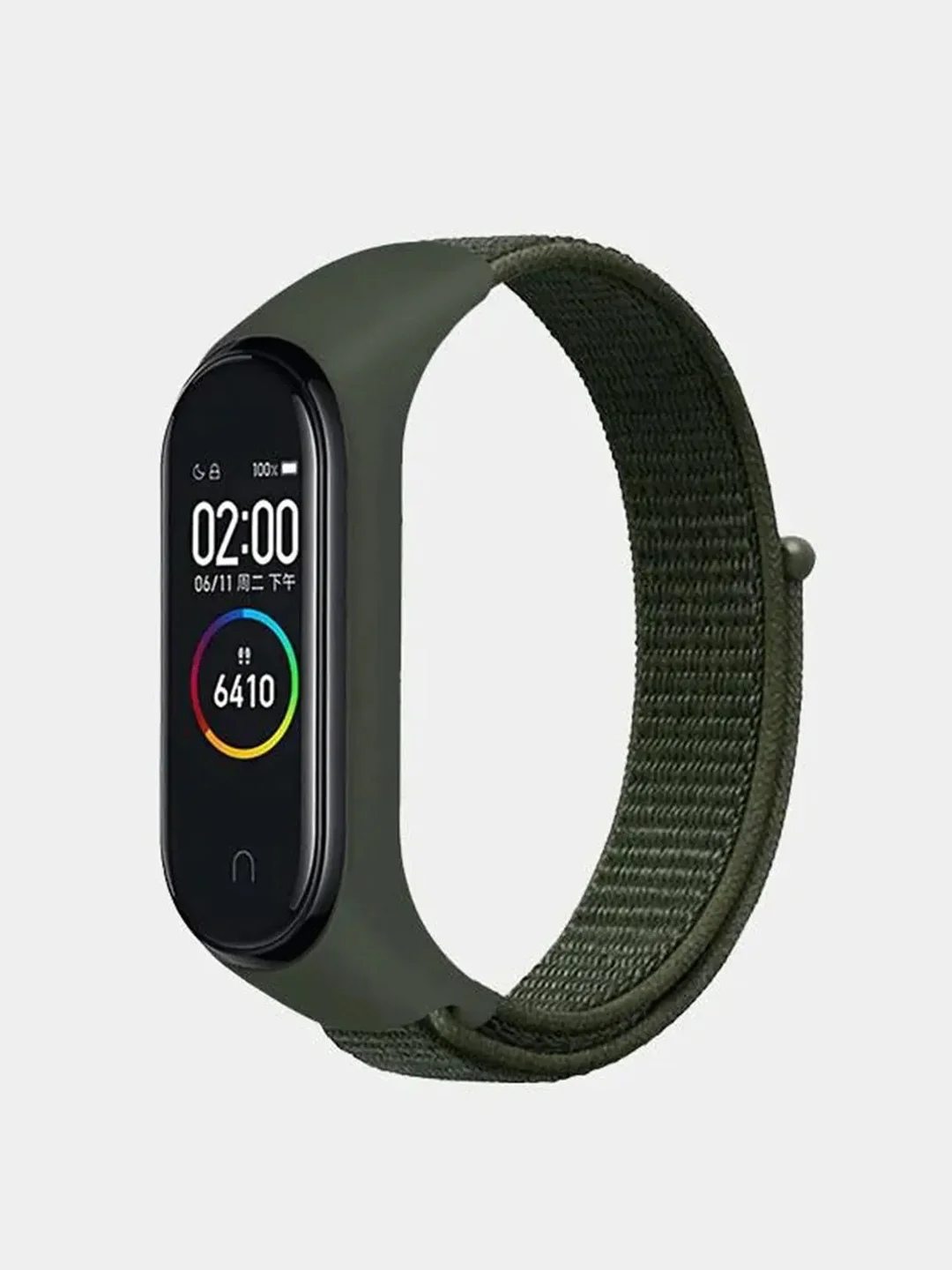 Хаки нейлоновый ремешок для фитнес-браслетов Xiaomi Mi Band 3 / 4 / 5 / 6
