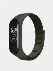 Хаки нейлоновый ремешок для фитнес-браслетов Xiaomi Mi Band 3 / 4 / 5 / 6