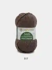 Коричневый пряжа Пехорка Носочная 50% шерсть, 50% акрил 100г, 200м
