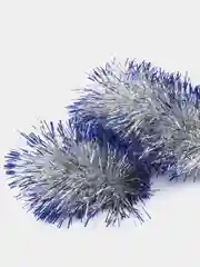 Голубой мишура с цветными кончиками, 200 х 10 см