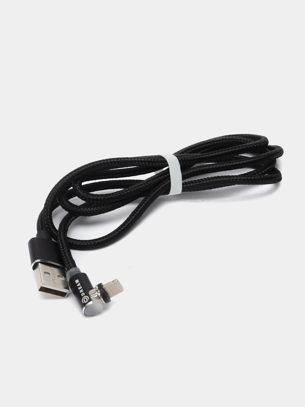 Кабель DREAM Lightning U50, 2.4 A, 1 м, магнитный, черный