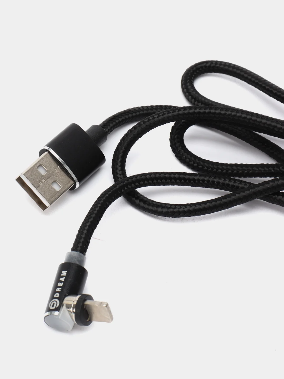 Кабель DREAM Lightning U50, 2.4 A, 1 м, магнитный, черный