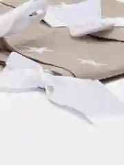 Бежевый кармашек на кроватку хлопковый