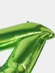 Воздушный шар "Цифра 4" 100 см, лаймовый