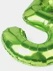 Воздушный шар "Цифра 5", 100 см, лаймовый